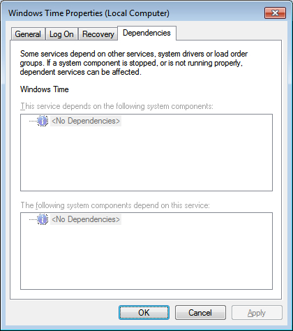 Time Service Dependencies